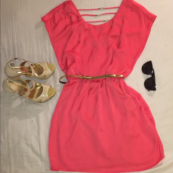 macys coral dresses